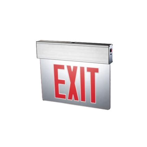 Double Faced Edge-Lit Exit Sign - Red – Medinah Power