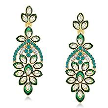 Sukkhi Delightful Gold Plated AD Collar Necklace Set For Women : Amazon ...