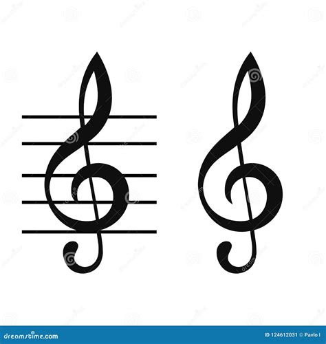 Treble Clef, Music Note - Vector Stock Illustration - Illustration of ...