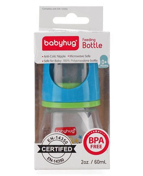 Babyhug Anti Colic Sterilizable Feeding Bottle Blue - 60 ml