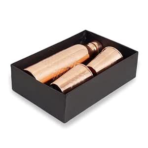 Tamba Creation Copper - 1L Water Bottle & 2 Glasses 300 ML Each | BPA ...