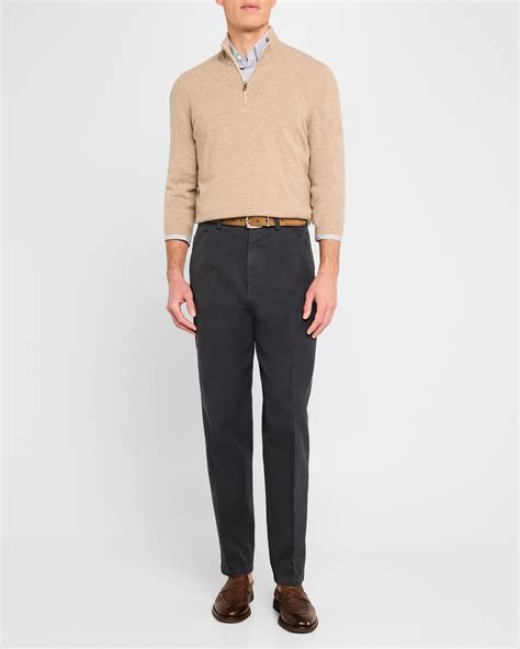 Men's Cashmere Quarter-Zip Sweater | Neiman Marcus