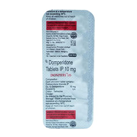 Donperi 10 Tablet | Uses, Side Effects, Price | Apollo Pharmacy