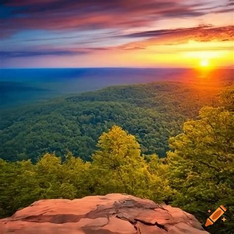 Pinnacle mountain in arkansas on Craiyon