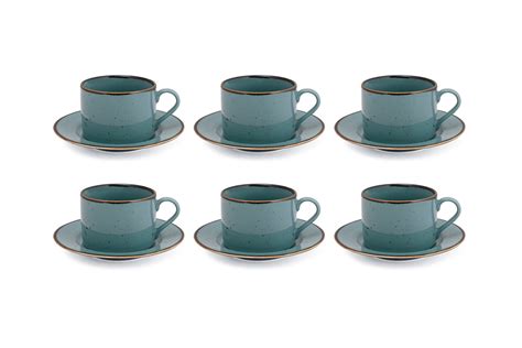 Glossy Green Forest - 12 PC. CUP AND SAUCER SET (AP - 101) – Hitkari ...