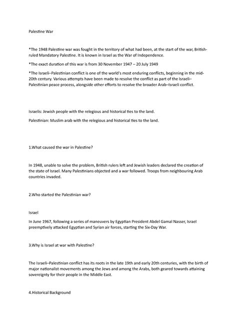 Palestine War - It is known in Israel as the War of Independence. The ...