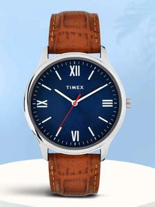TIMEX Blue Dial Leather Strap Analog Watch - For Men - Buy TIMEX Blue ...