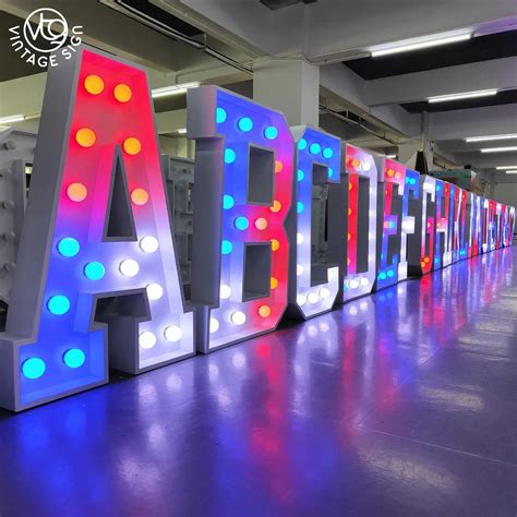 Waterproof 4FT Giant Light up Letters Logo Marquee Letters Sign - China ...