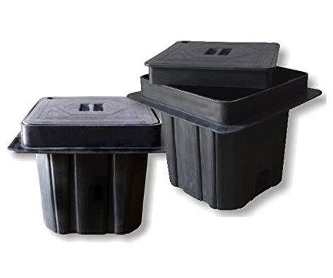 SG Square Poly Plastic Earth Pit Chamber 12 Inches Black : Amazon.in ...