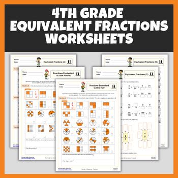 Image result for 4th Grade Math Worksheets Equivalent Fractions