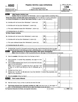 Fillable Online irs Form 8582 - IRS - irs Fax Email Print - pdfFiller