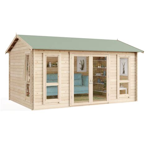 Billyoh Darcy 14x10 Log Cabin Summer House Shed With 19mm | Desertcart ...