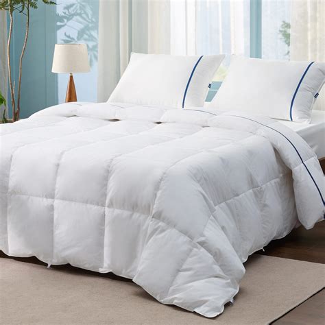 Bedsure Lightweight Goose Feather Down Comforter King Size - Summer ...