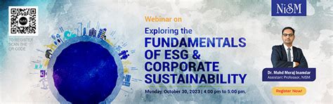 Webinar on Exploring the Fundamentals of ESG and Corporate ...
