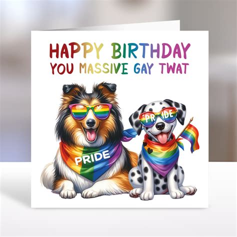 Happy Birthday Gay Pride Funny Offensive Card | The Offensive Card Company