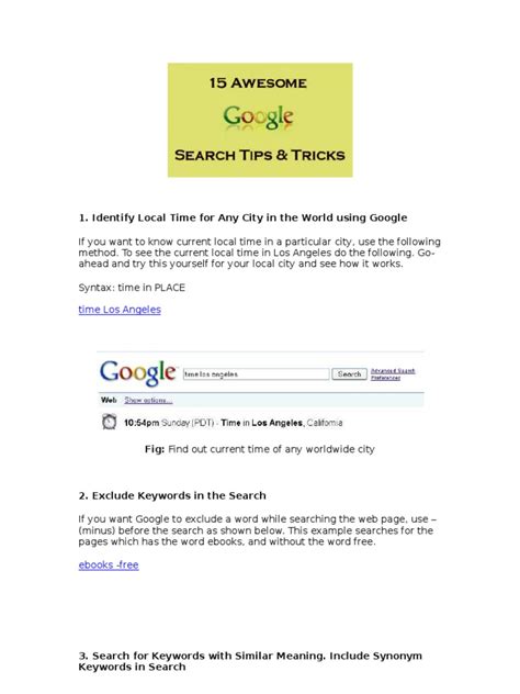 Google Search Tips 的图像结果