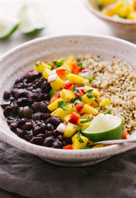 cuban-black-bean-mango-bowl | Instant pot quinoa recipes, Dried black ...
