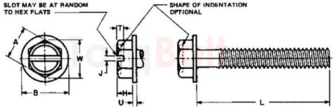 ASME B18.6.3 Plain And Slotted Hex Washer Head Machine Screws ...