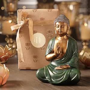 Buy Pure Home + Living Green Antique Finish Polyresin Buddha Figurine ...