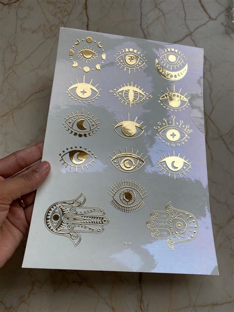 Embossed sticker sheet - Evil Eye