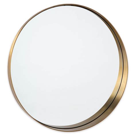 Bellvue small round mirror polished brass – Artofit