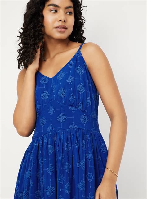 Buy Women Schiffli A-Line Dress Online at just Rs. 1299.0 ...