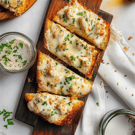 Irresistible Chicken Alfredo Garlic Bread - Cozy Comfort Food