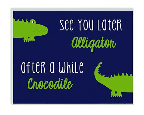 The Kids Room by Stupell Art Wall Plaque, See You Later Alligator/After ...