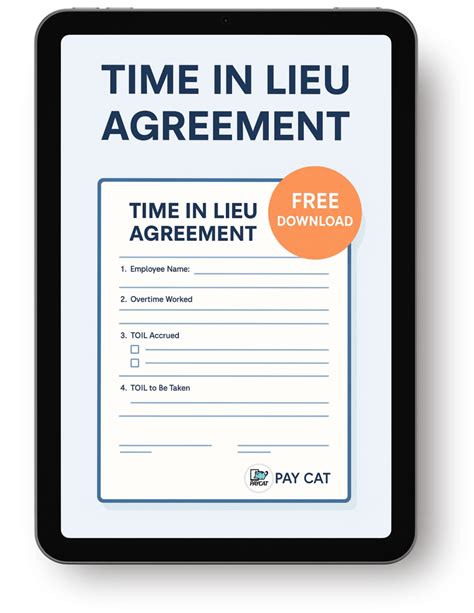 TOIL Agreement Template (Download)