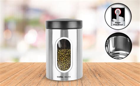 Buy Cello Silvia Round Stainless Steel Container Set, 2pcs(1500ml ...