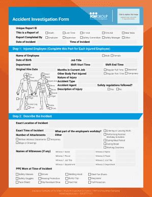 ICW Group Accident Investigation Form - Fill and Sign Printable ...