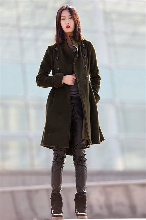 Green Coat Winter Coats for Women Winter Coat Coat Jacket - Etsy Australia