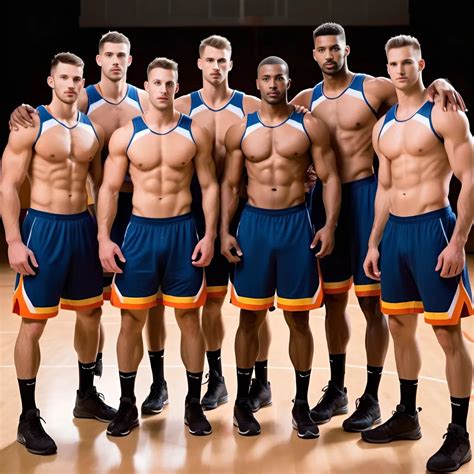 A team of hot and muscular gay basketball players wh...