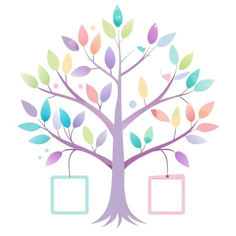 Family tree vector illustration minimal design for genealogy and ...