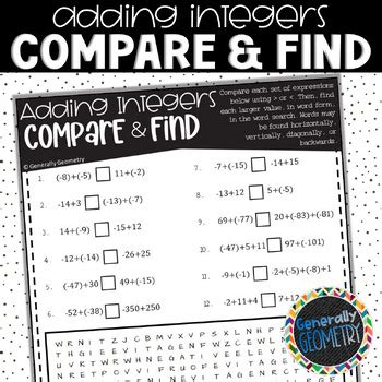 Image result for Middle School Math Integers