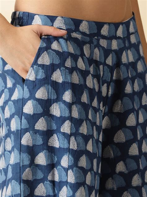 Block printed Kurta Set - Indigo – Charkha Tales
