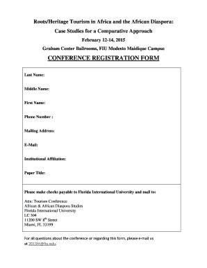 Fillable Online africana fiu RootsHeritage Tourism in Africa and the ...