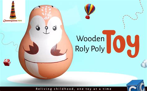Buy ECO-Friendly Toys Wooden Squirrel Roly Poly Toy for Baby, Toddlers ...