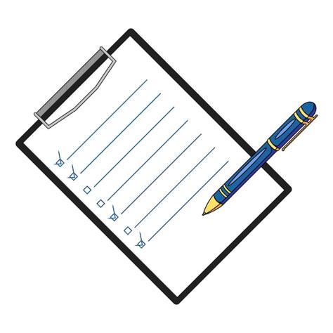 Pen and tablet for paper on white background | Premium Vector