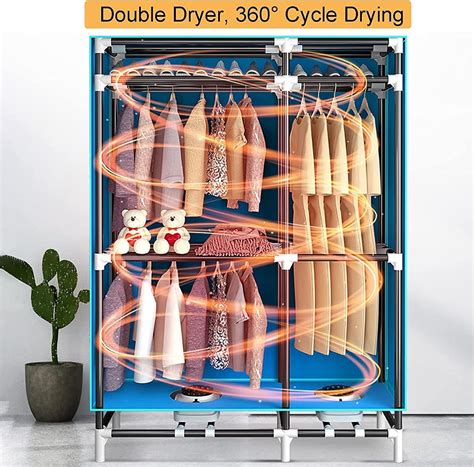 Buy POLDOM Portable Heated Clothes Dryer, 1200W Electric Clothes Airer ...