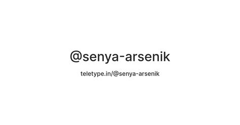 @senya-arsenik — Teletype