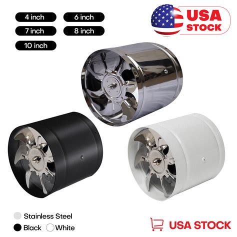 Buy 6/7/8/10 Inch Booster Fan Inline Duct Vent Blower Exhaust Ducting ...