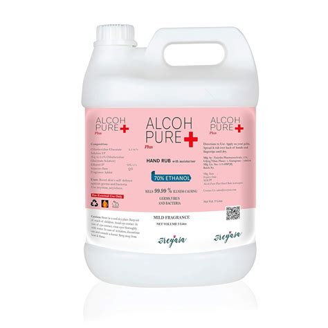 ALCOHPURE Plus CHG Hand Rub, 70% Ethanol, FDA Approved Formula- Refill ...