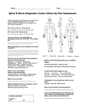 Fillable Online Pain Assessment Questionnaire - Spine and Nerve ...