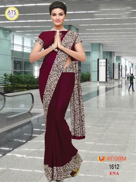 Ats Ena Sand Crape Printed Uniform Wear