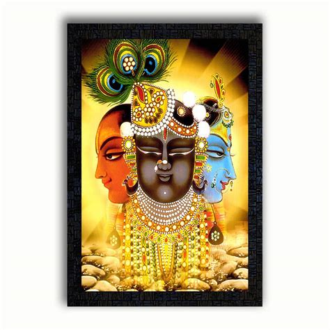 PNF Face of Shrinathji Temple Nathdwara with Wooden Synthetic Frame ...