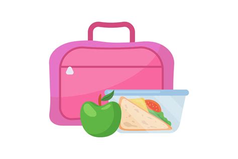 Lunchbox with Healthy Food in Backpacks Graphic by pch.vector ...