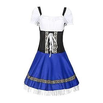 Buy SNAPPSY® Blue Oktoberfest Costume Women German Beer Girl Dirndl ...