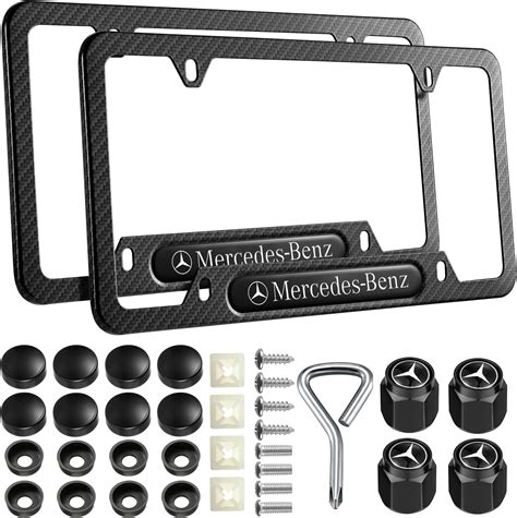 Amazon.com: Genuine Mercedes-Benz License Plate Frame Stainless Steel ...