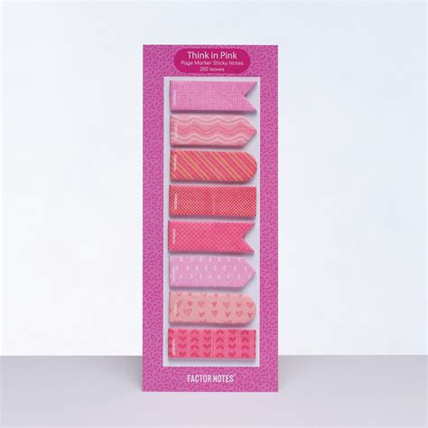 Think in Pink Sticky Notes | 200+ Page Markers in 8 Cute Designs ...
